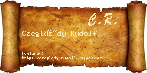 Czeglédy Rudolf névjegykártya